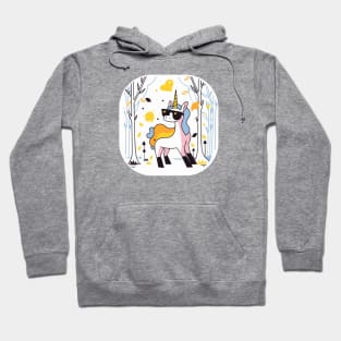 A fancy unicorn ready for the fall Hoodie